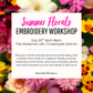 Summer Florals Tote Bag Embroidery Workshop | July 20th