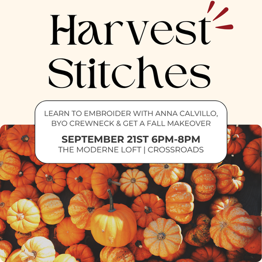 September 21st Embroidery Workshop | Harvest Stitches