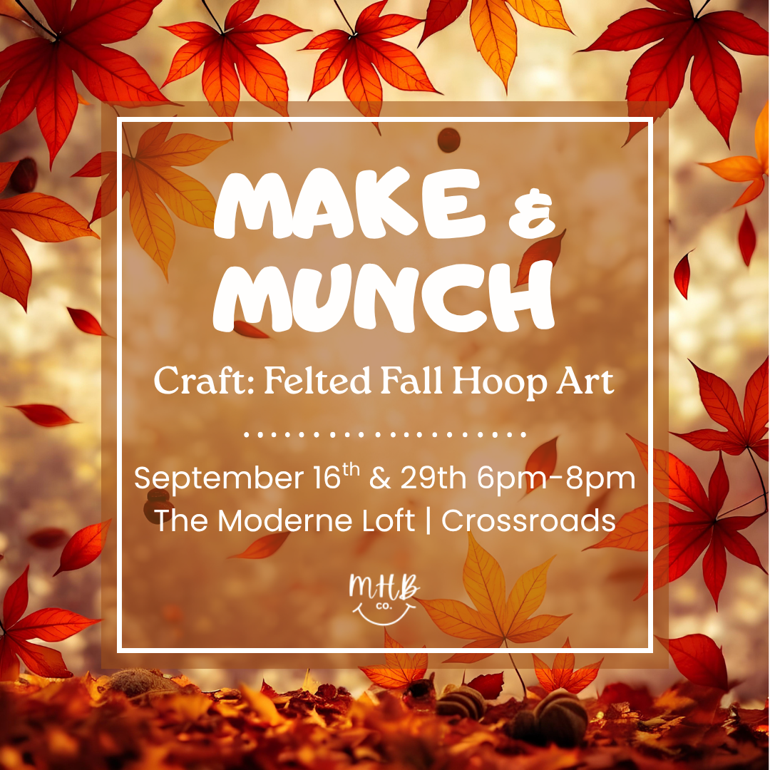 September Make & Munch | Felted Fall Hoop Art