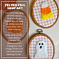 September Make & Munch | Felted Fall Hoop Art