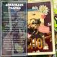 A scrapbook frame with a collage design featuring a dog, a daisy sticker, a pink heart, and the words 'love you forever' and 'CHO', shown outdoors with a text overlay on the left.
